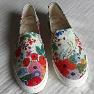 Keds Rifle Paper Co Floral Slip-On Canvas Shoes